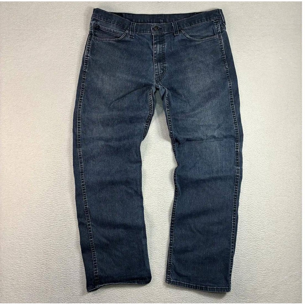 Levis 569 Loose Straight Jeans Men 38x31 Blue Faded Skater Baggy Relaxed Casual